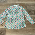 Talbots Petite L Sz LP Polo Style Knit Top Pink & Turquoise Comfy & Cute Photo 5