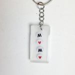 5/$25 Handmade resin epoxy glow in the dark mama keychain Blue Photo 1