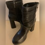 Vince Camuto women black leather platform Coliana heel boots Size 8 Photo 5