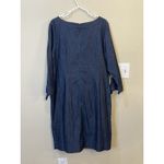 Talbots  Denim Cowboy Dress Size 12 Blue Shift Knot Sleeve Casual Church‎ Western Photo 1