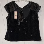 Nanette Lepore Embroidered Velvet Sequin Top Photo 4