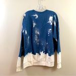 Southern Bliss Hippie Vibin’ Bleach Wash Bright Blue/Pink Sweatshirt Blue Size L Photo 3