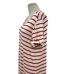 Amour Vert T-Shirt Dress Ivory Cream Red Stripe Jersey Short Sleeve Size Large Photo 6