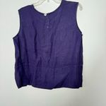 Bryn Walker  purple linen top size small Photo 4