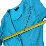 Ming Wang Vintage  Turquoise Blue Beaded Cardigan Old Money Luxury Substantial S Photo 9
