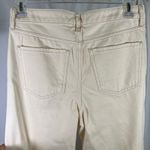 EXPRESS  Womens Jeans Size 10R Beige Distressed Denim High Rise Mom‎ Jeans Photo 11