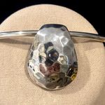 Sterling Silver SIMON SEBBAG  Hammered Pendant Tube Choker Necklace Photo 5