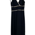 Byer Too Vintage Y2K Size Medium Black Halter Dress Trim Hi-Low Hem Made In USA Photo 0