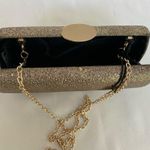 Kate Landry Metallic Glittering Gold Bronze Clutch w/ Chain Shoulder Strap Photo 3