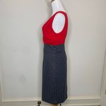 Merona Herringbone Plaid Red Ruched Top Dress 10 Photo 3