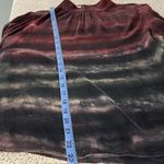 Cloth & Stone Horizon Dye Mock Neck Blouse Red Gray Ombre Top Women’s Size M Photo 4