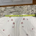 Yarnworks Vintage Floral and White Short Sleeve Button up‎ Top- Size Large Photo 3