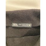 ZARA  Short Sleeve Ruched Side High Neck Midi Dress Black Women's Size Medium Photo 5