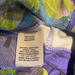 Soft Surroundings  Leggings Purple Lime Green Tropical Floral Size SMALL Photo 10