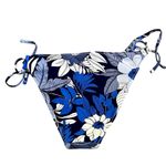Aerie Blue Floral String Cheeky Bikini Bottom size XL Navy Photo 4