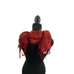 Dress Barn Women's Metallic Red Wrap Around Scarf Photo 1