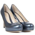 Fendi  Blue Patent Leather Logo Heel Platform Pumps - Size 36 Photo 2