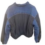 Blu Pepper  NWT puffer jean jacket blue and black size small Photo 3