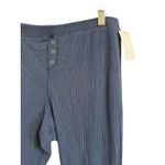 Free Press  Pajama Bottoms Faux Fly Waistband Rib Knit‎ Banded Cuff navy Medium Photo 1