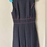 J.Crew Navy Sleeveless  Pleated Full-skirt Jacquard Dress in Size 6 Photo 1