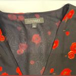 Intermix  Silk Blouse, v neck, button front, long sleeve,‎ size Large Photo 2