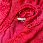 Free People  Red Lace Crochet Cut Out Fit & Flare Dress Medium Photo 9