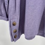 Chico's Chico’s light purple cowl neck side button XL 3 long sleeve pullover soft casual Photo 2