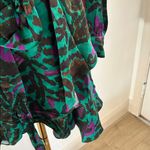 VELVET Graham & Spencer Bridget printed Wrap satin minidress, Multi, Medium, NWT Green Photo 7