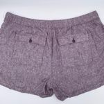 Lane Bryant Linen Blend Shorts Women's Plus Size 26/28 Purple Wine Drawstring Photo 5