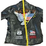 Diamond Plate Buffalo CustomLeather Biker Jacket w/ Patches American Photo 10