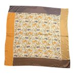 Gucci Vintage Flora Print Silk Scarf Autumn Hues 85x85 CM Photo 2