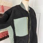 Free People  Rivington Sherpa Jacket Black Olive Sz L NWT Photo 3