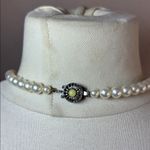 Sarah Coventry Faux Pearl Vintage 24 inch Necklace Silver Photo 1