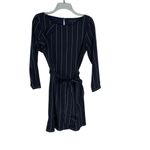 Banana Republic  Pin Striped Ruffle Accent Dress Navy Size XS Photo 1