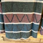 First Love  Maroon And Teal Aztec Print Long Sleeve Top Size Medium‎ Photo 5