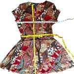 Ralph Lauren Lauren XL Dress Stretch Retro Boho Faux Wrap Patchwork Paisley Belt Photo 10