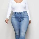 ZARA x Good American Collab High Rise Skinny Light Wash Size 30 Plus Photo 0