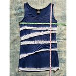 Verve Ami  Blue Off White Tie Dye Dip Dye Ruffle Tank Top Medium Photo 3