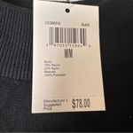 Carmen Marc Valvo Black and Gold Mock Neck Long Sleeve Sweater Sz M NWT Photo 3