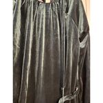 Draper James  RSVP Emerald Green Velvet Ruffle Tie-Back Dress With Belt & Long Sl Photo 7