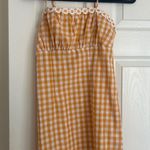 Forever 21  Dress Mini Orange White Gingham Photo 0