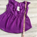 Rebecca Taylor  Purple Adore Me Blouse Size 4 NWT Photo 10