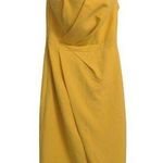 House Of CB  London Womens Uma Sheath Dress Yellow Asymmetric Cocktail Formal S Photo 0