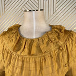 Marc Jacobs Mustard Yellow Silk Ruffle Dress Photo 1