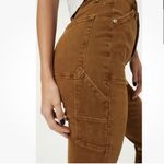 Good American Good Boy carpenter cargo jeans brown 6/28 utility cabincore rustic Photo 2