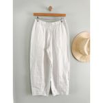 Madewell | NWT Pull-On Barrel Pants in 100% Linen in Salt | Sz S Photo 5