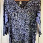 California Bloom McBling Witchy Whimsygoth Burnout Shirt Womens Large V Neck USA Purple Photo 0