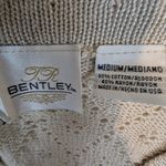 Crochet Knit Short Sleeve Cardigan – Women's M Cream V Photo 4