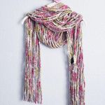 Urban Outfitters  Staring At Stars Multicolor Knit Ratty Crochet Scarf Photo 3