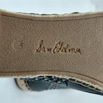 Sam Edelman  Womens Espadrille Flats Size 9 Black Raffia Mesh Logo Slip On Shoes Photo 12